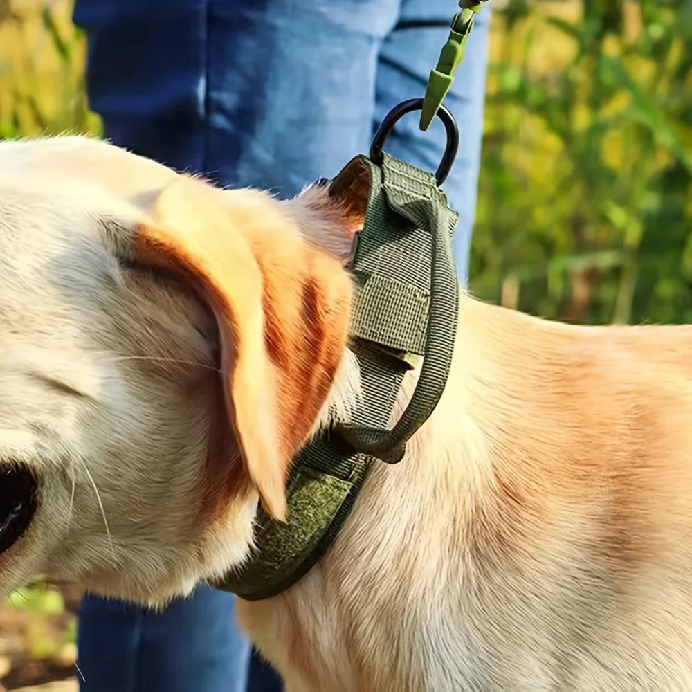 Adjustable Tactical Dog Harness And Nylon Collar Set For Training