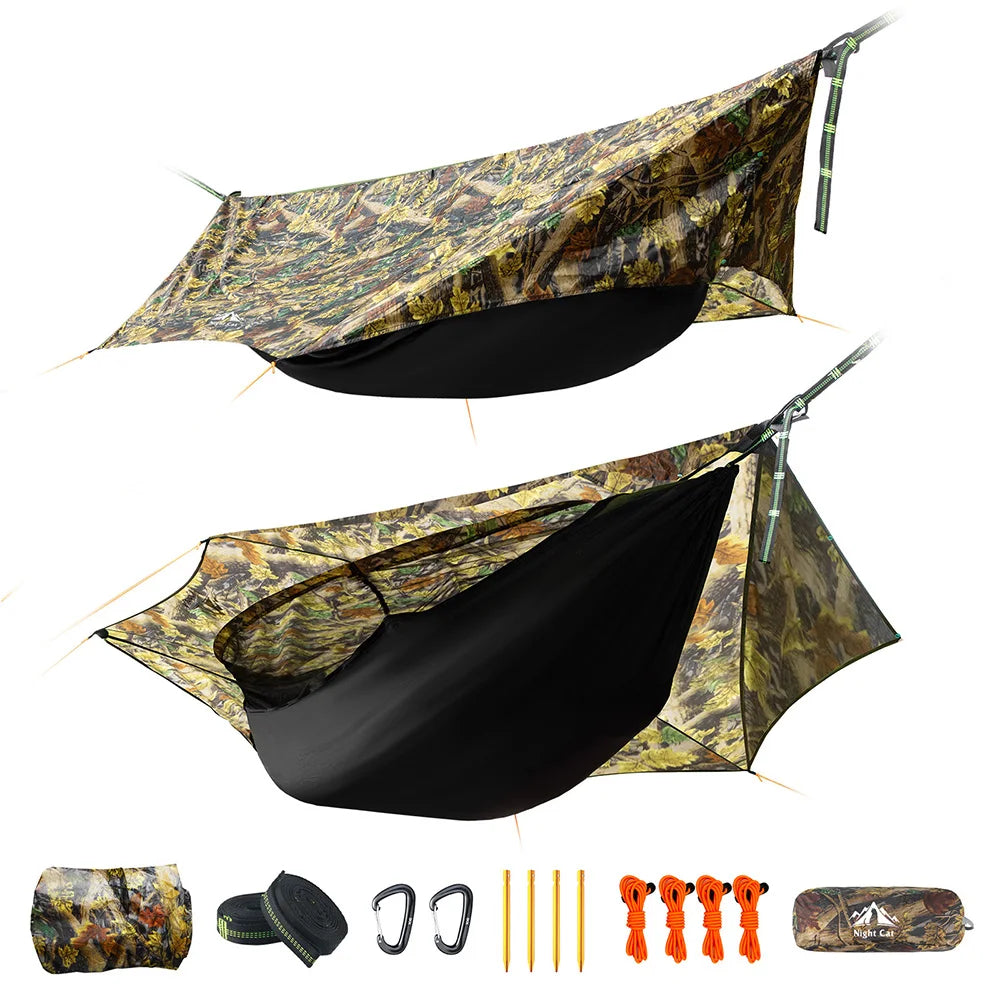 Night Cat All-In-One Camping Hammock Tent With Waterproof Bug Net