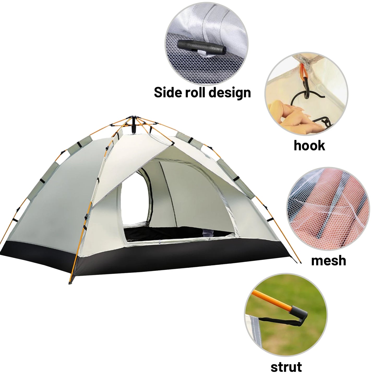 Pakicetus Auto-Tent Quick Setup Sunshade for Two People