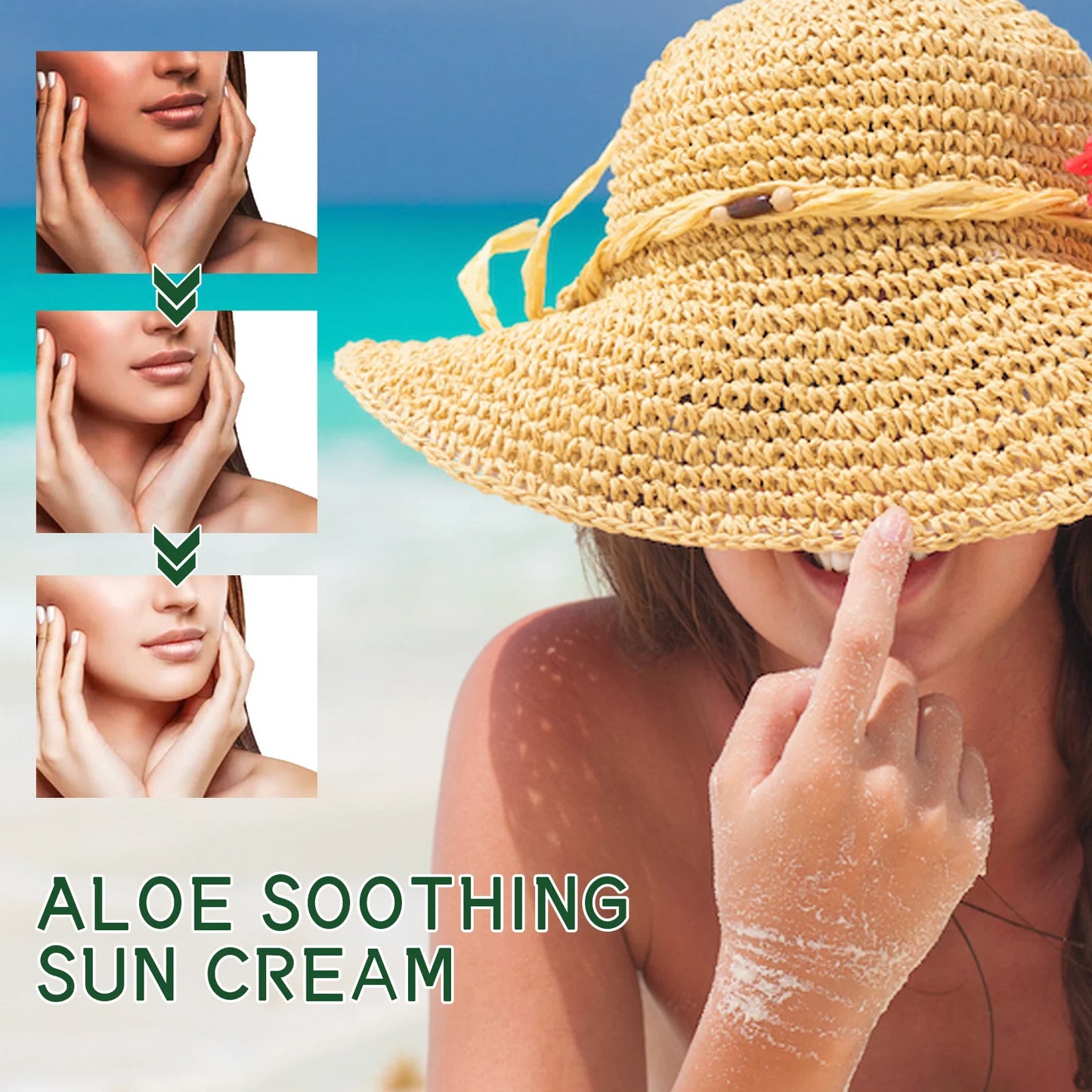 Ouhoe Aloe Vera Sunscreen SPF 50 Hydrating Protective Cream