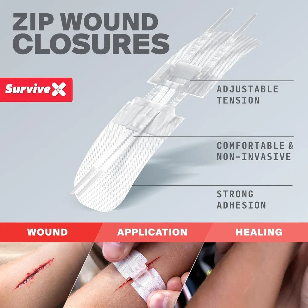 First Aid Kit For Car Travel Outdoors With Zip Stitch