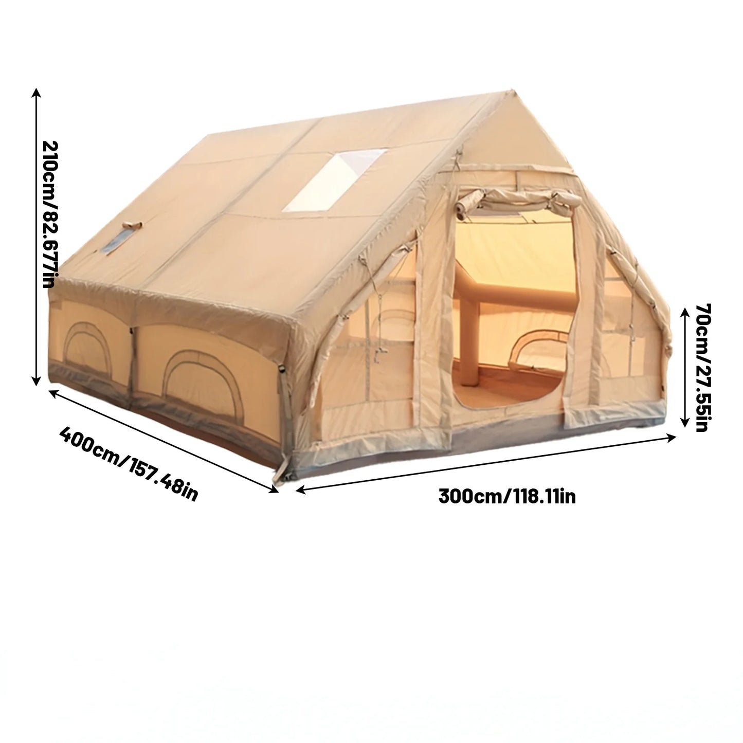 Pakicetus Inflatable Camping Tent Quick-Setup Air Frame 4-Season Shelter