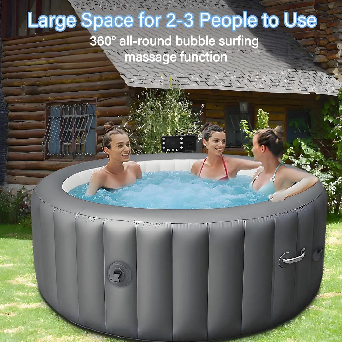 Inflatable Hot Tub Spa Outdoor Use With 180 Air Jets