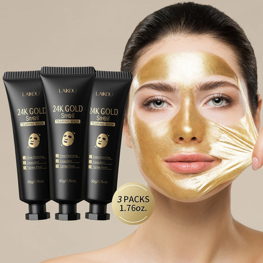 Laikou 24K Gold Snail Peel Off Mask For Pore Cleansing