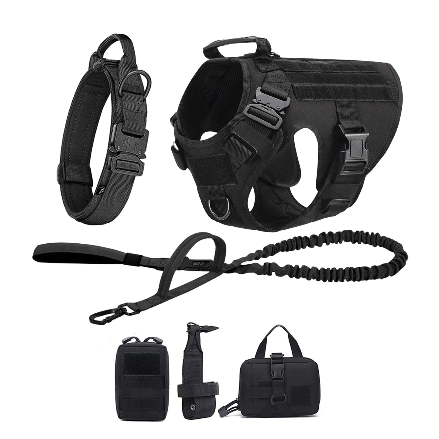 PETRAVEL Tactical Dog Harness With Molle Pouches For Dogs