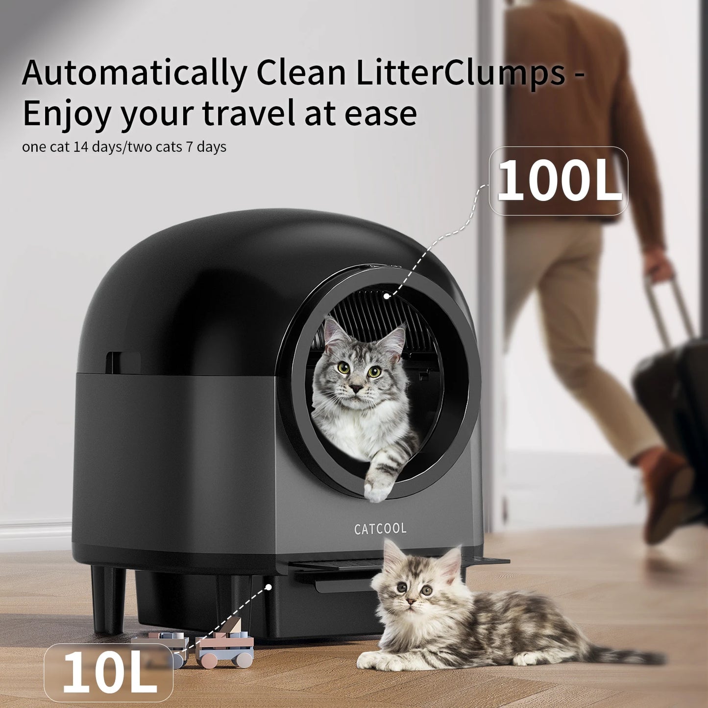 REDSASA Self Cleaning Automatic Cat Litter Box With App Control