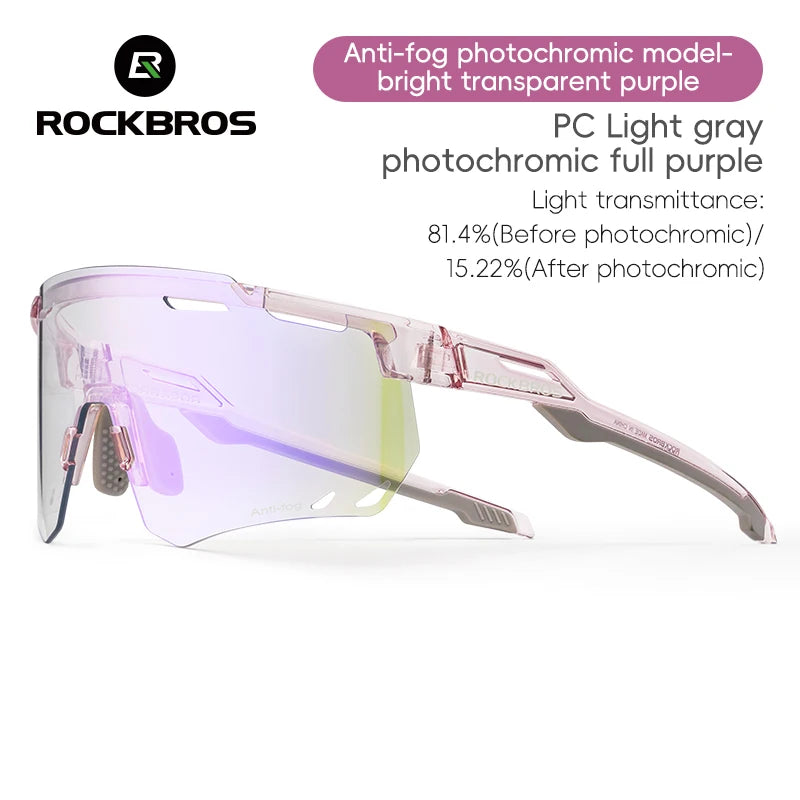 ROCKBROS Photochromic Cycling Glasses UV400 MTB Road