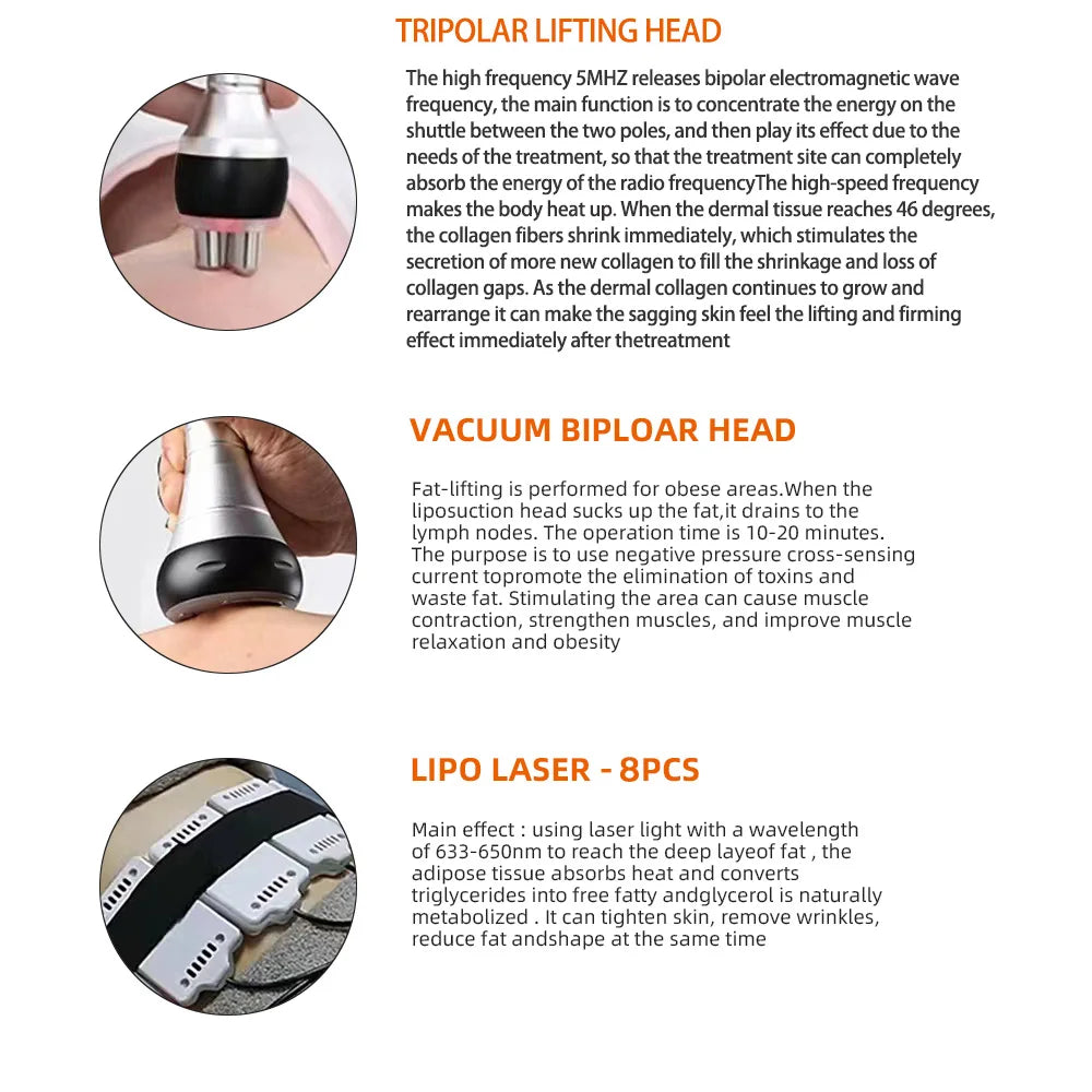 MISSHEART 6in1 40K Ultrasonic Cavitation Machine for Body Shaping