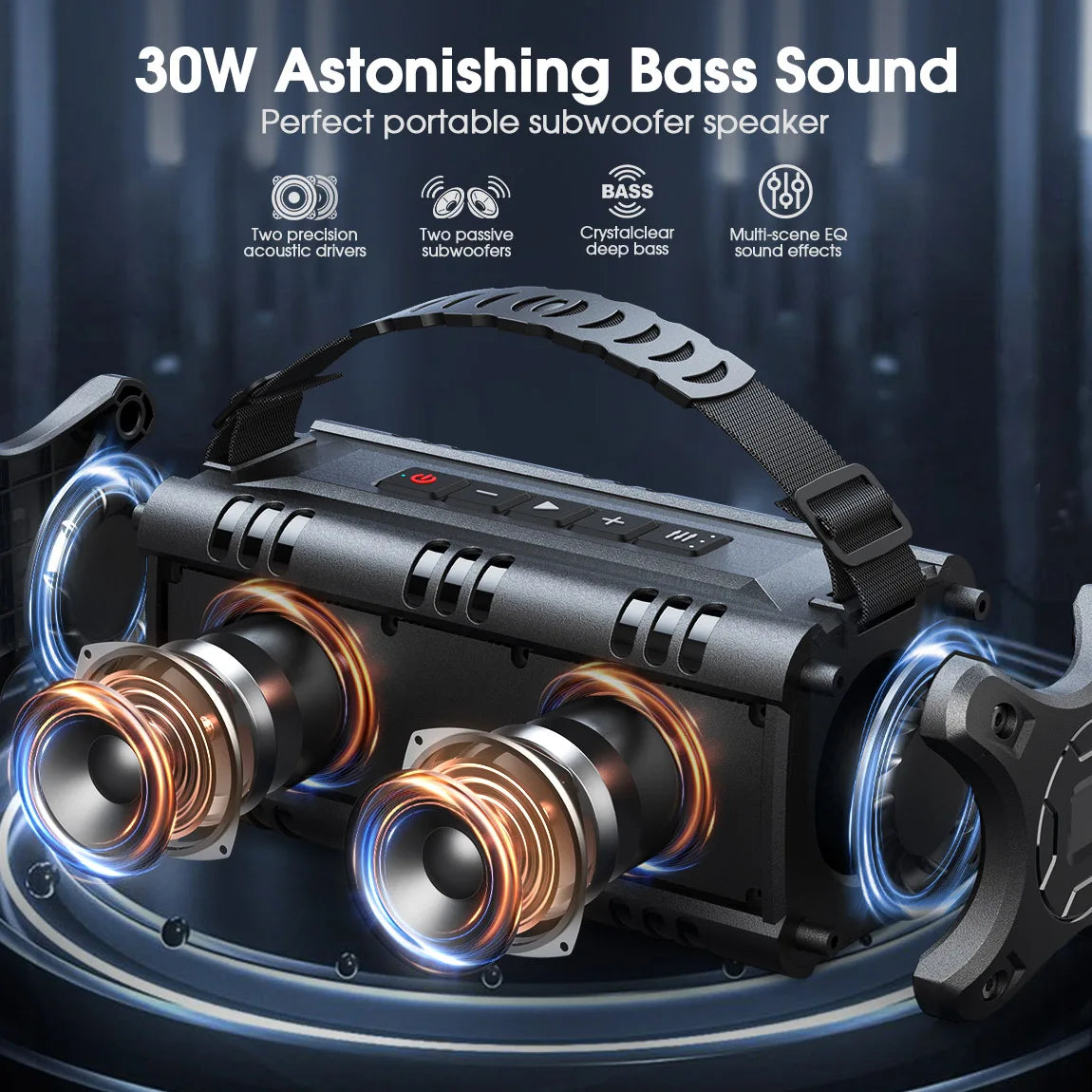 W-King D8mini-1 Bluetooth Speaker 30W Portable Outdoor Waterproof