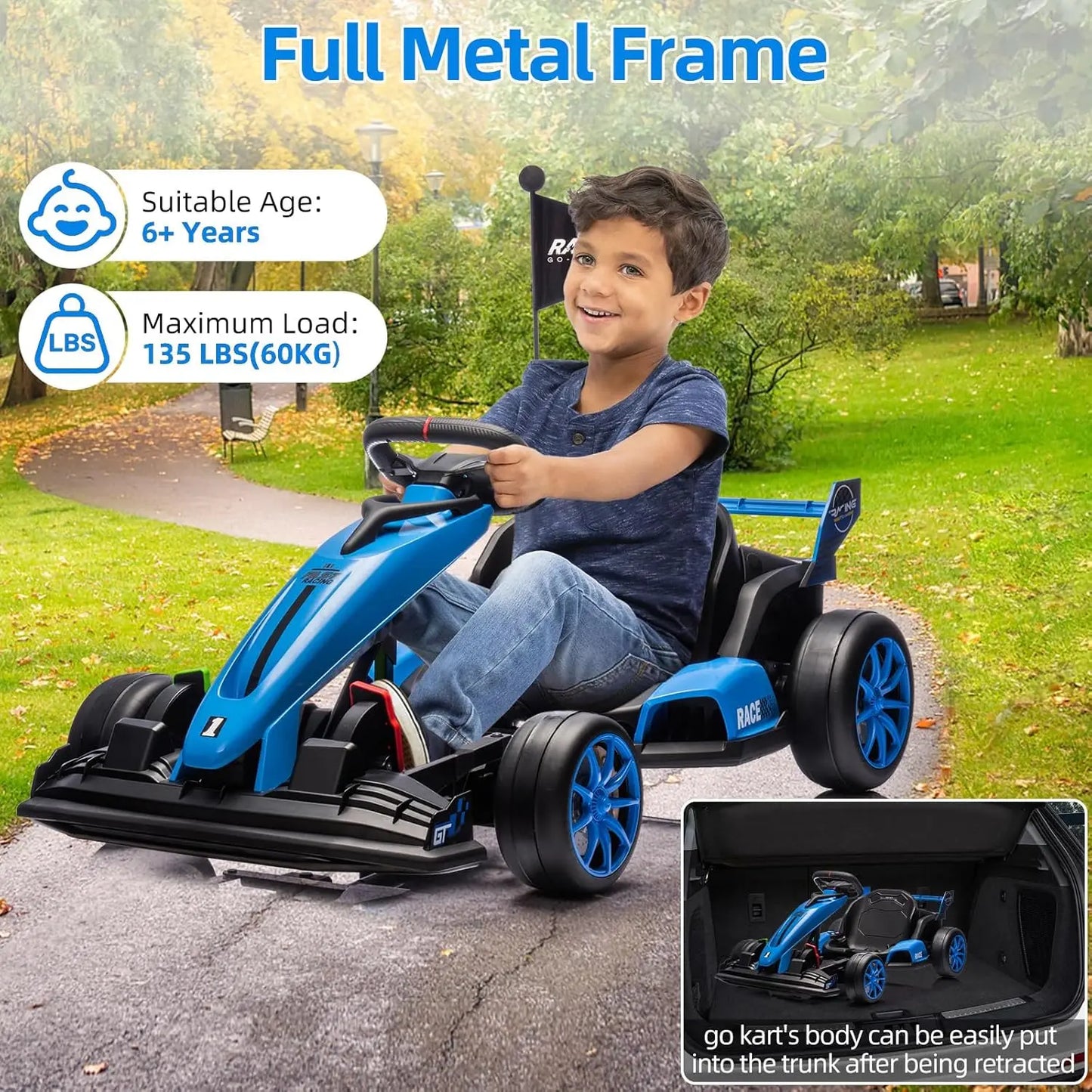 Go Kart Electric Ride Onboard Car 24V Drift Racing Toy