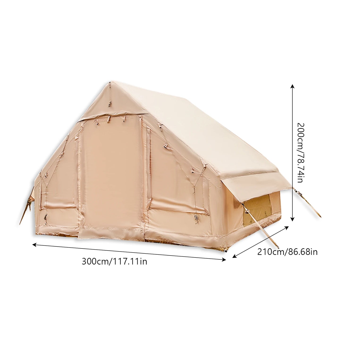Pakicetus Inflatable Camping Tent Quick-Setup Air Frame 4-Season Shelter
