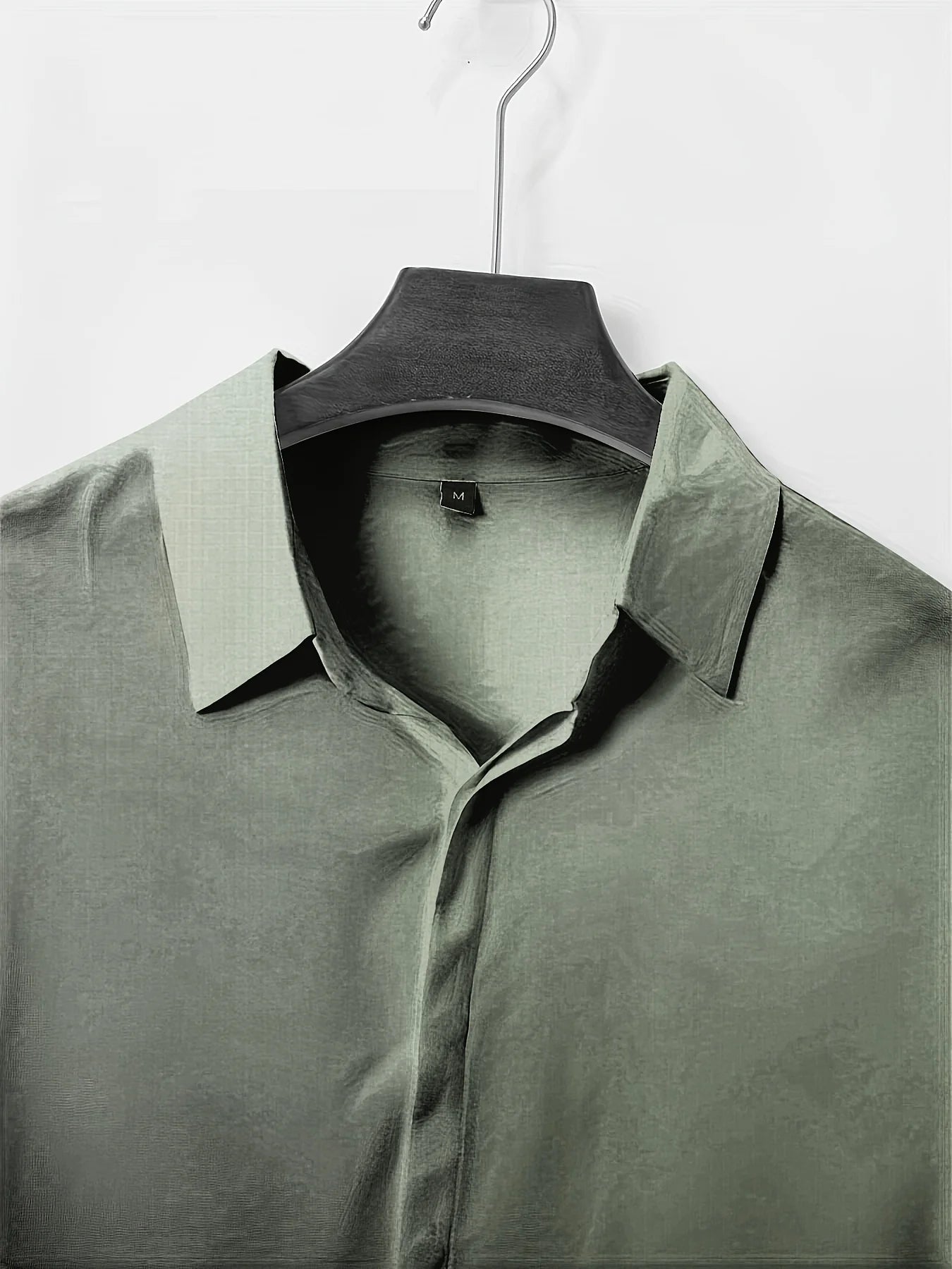 Men's Short Sleeve Turn Down Collar Shirt For Summer