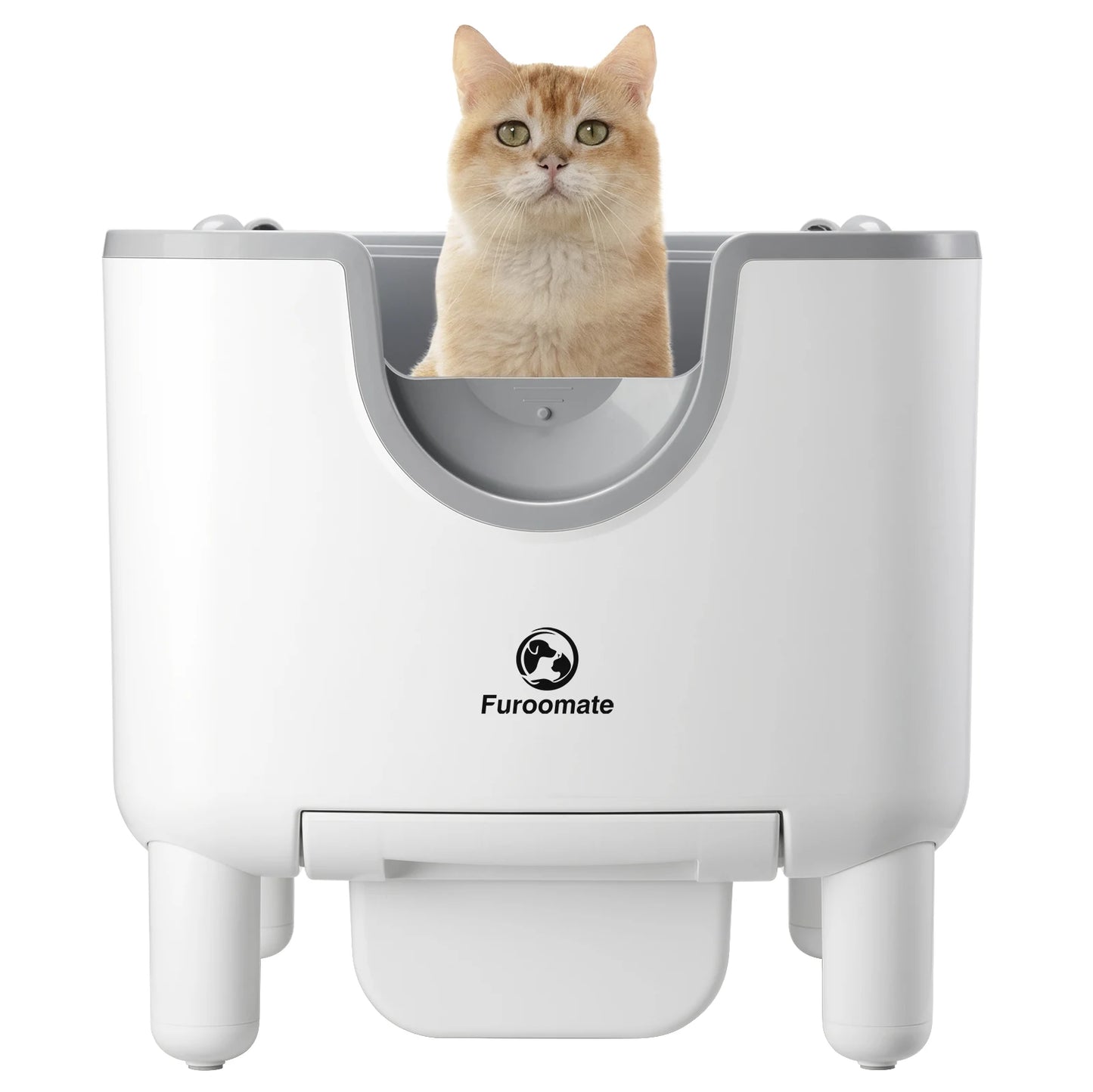 Furoomate F6 Self Cleaning Open Top Cat Litter Box Automatic Odor Control