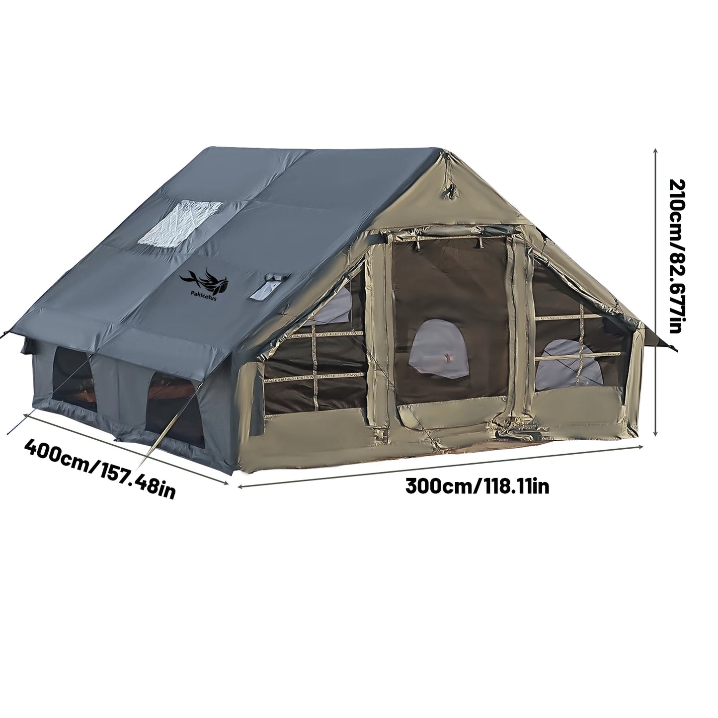 Pakicetus Inflatable Camping Tent Quick-Setup Air Frame 4-Season Shelter