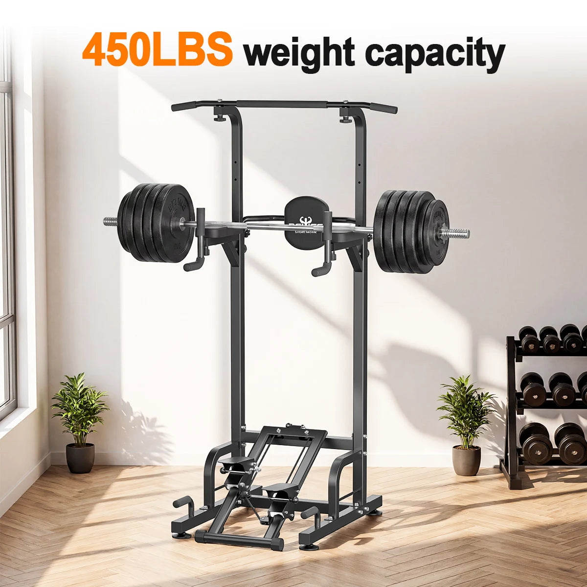 Relife Multifunctional Power Tower With Dip Station And Stepper