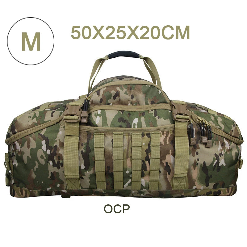 LQARMY 3 Way Duffle Bag Travel Backpack Crossbody Handbag