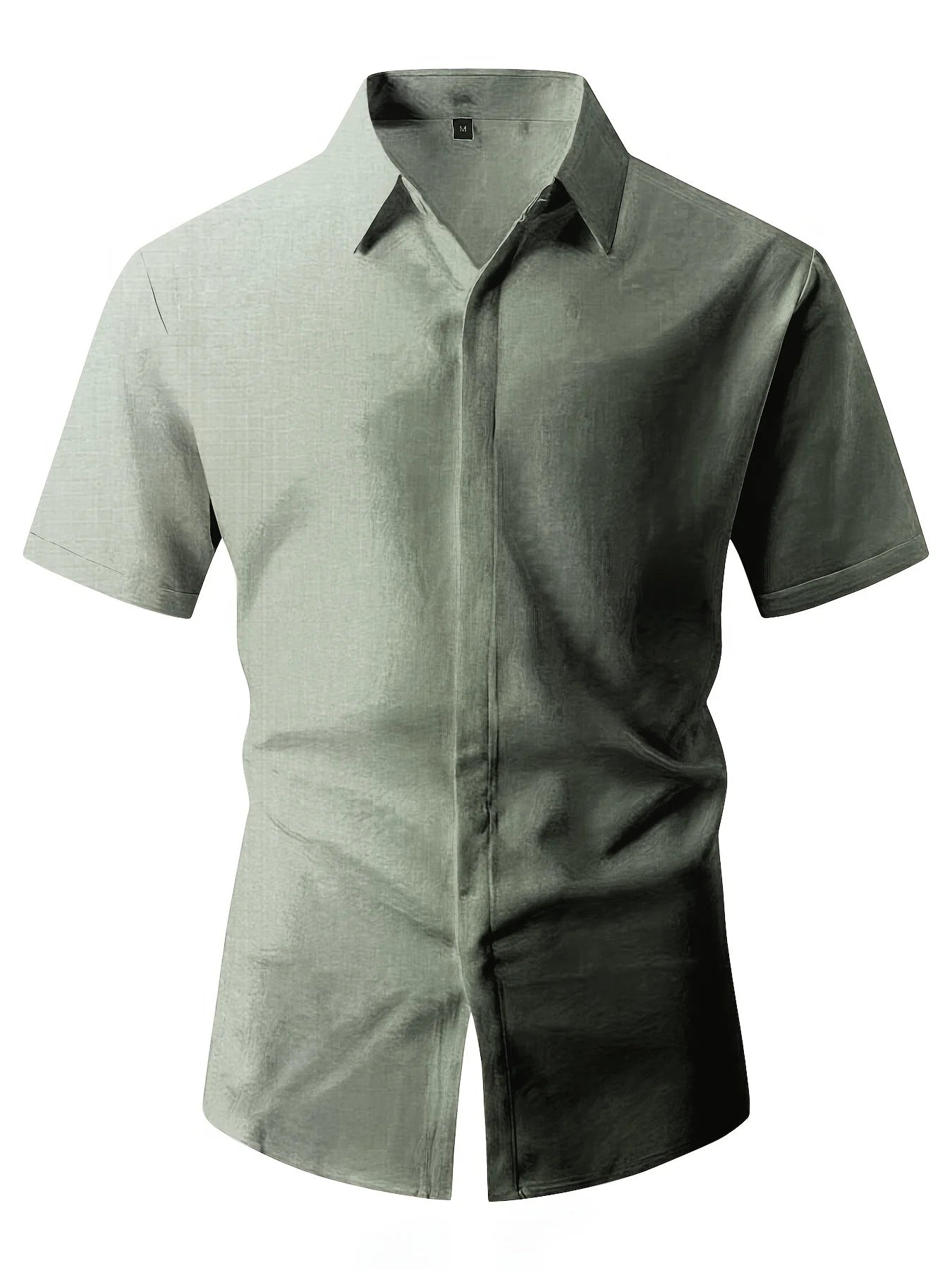 Men's Short Sleeve Turn Down Collar Shirt For Summer