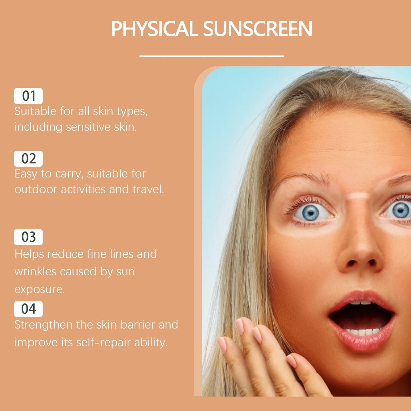 eelhoe Vitamin E Sunscreen SPF 50 Moisturizing Glow Skin