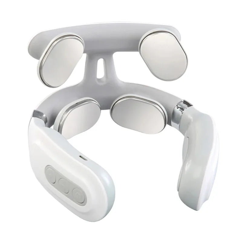 Four-Head USB Neck Massager With Heating And Breathing Light