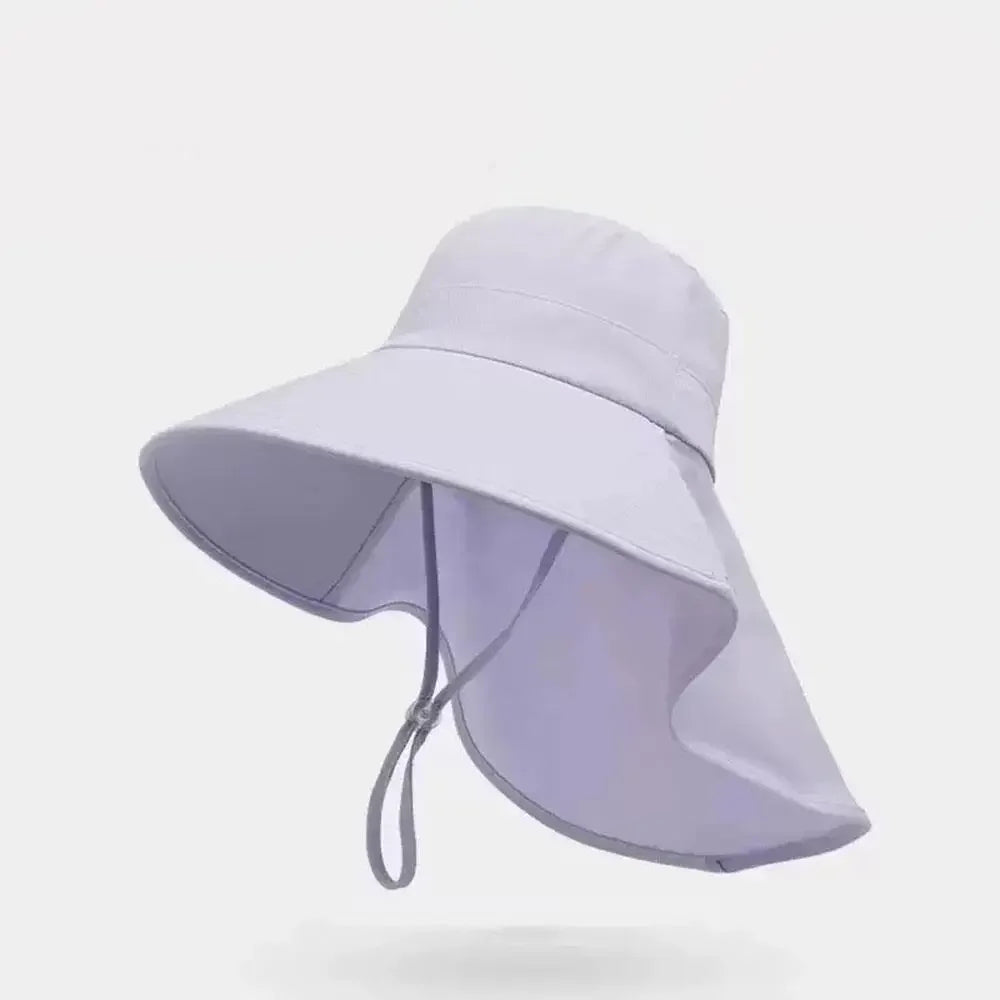 Outdoor UV Neck Flap Fisherman Wide Brim Sun Hat Unisex