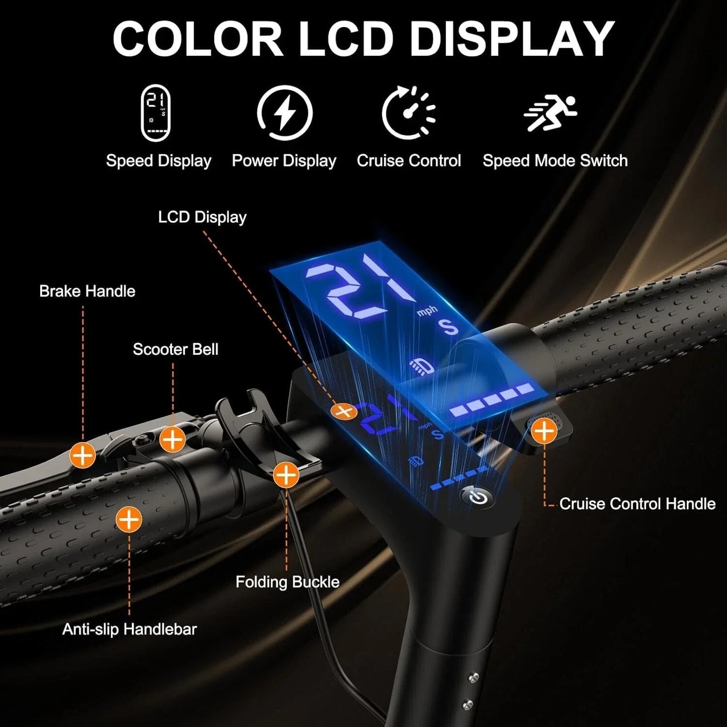 AOVOPRO TMAX Electric Scooter 500W Shock Absorbing Foldable