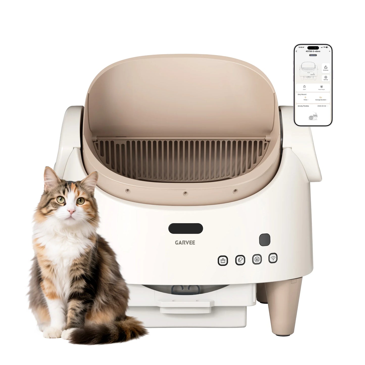HiMISS Self Cleaning Smart Litter Box APP Controlled Odor Free