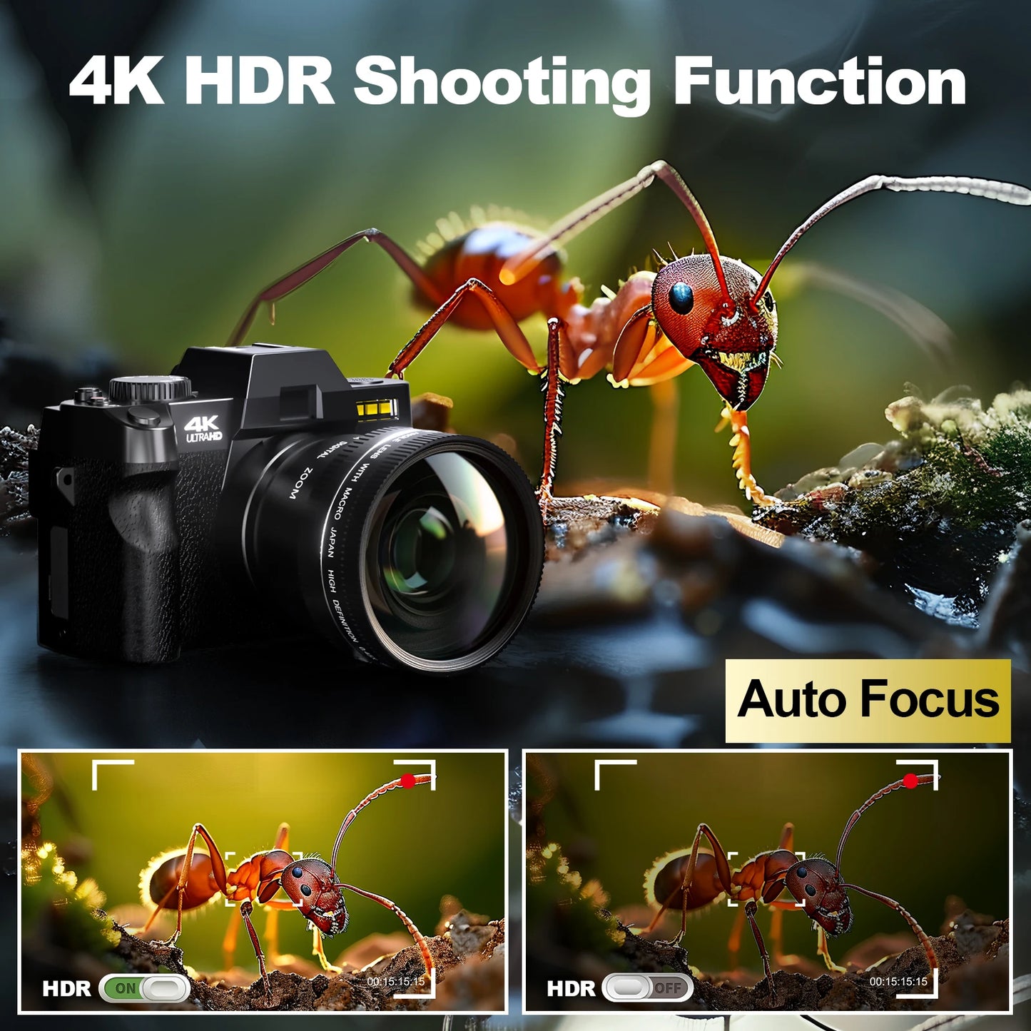 NBD 48MP Digital Camera With WiFi And App Control 4K Autofocus