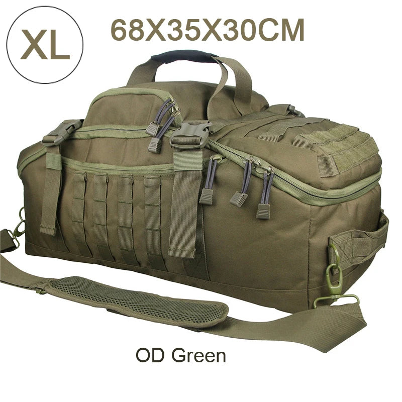 LQARMY 3 Way Duffle Bag Travel Backpack Crossbody Handbag