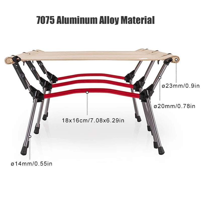 WESTTUNE UltraLight Aluminum Folding Bed for Camping and Travel