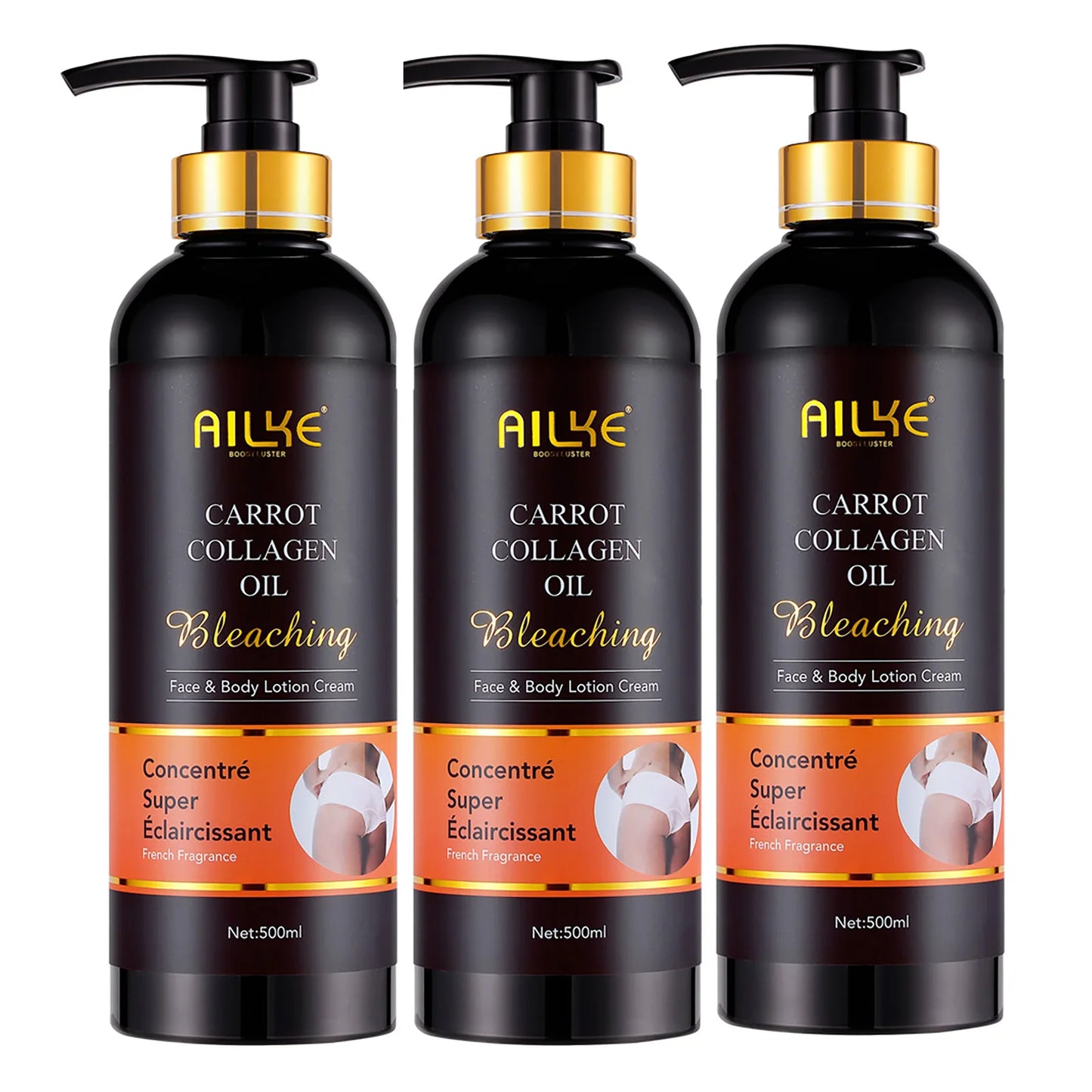 AILKE Whitening Body Lotion With Collagen And Carrot Oil