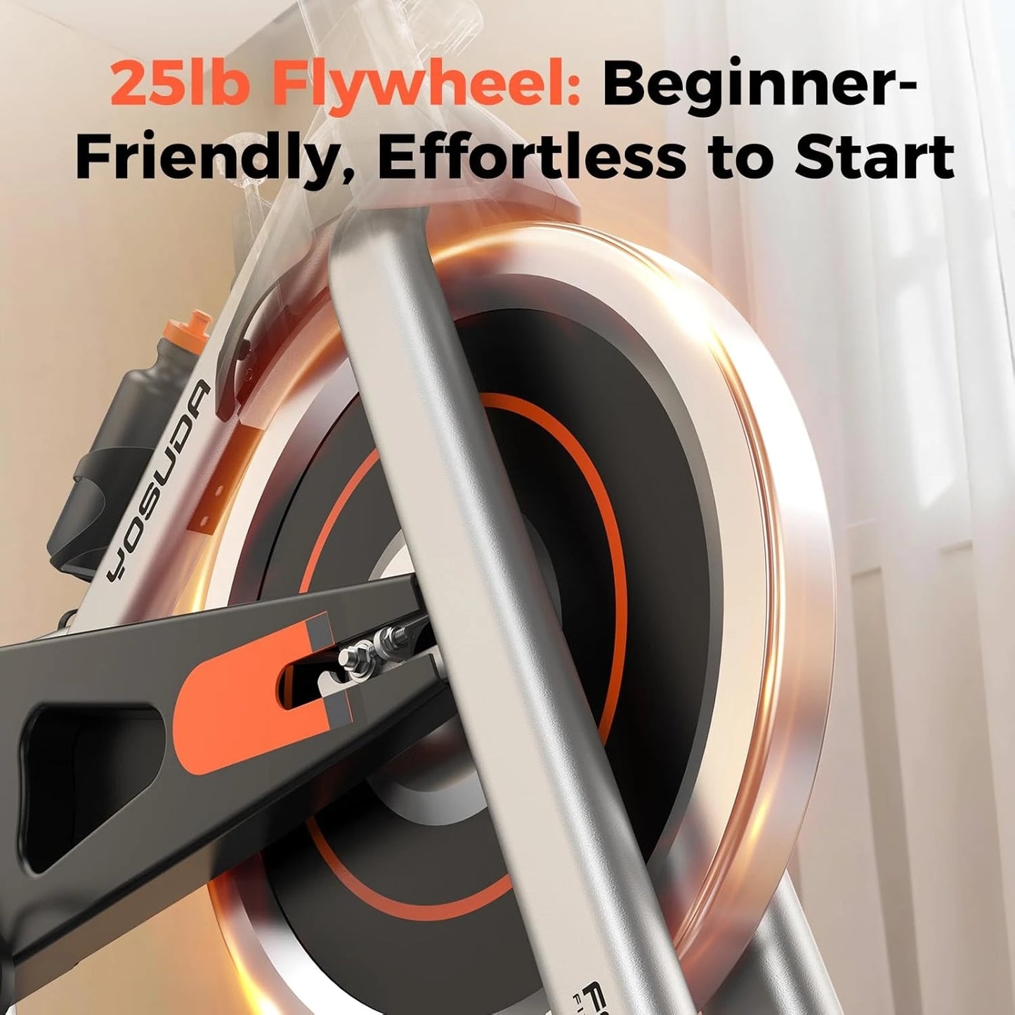 YOSUDA Exercise Bike With App Bluetooth Connectivity Magnetic Resistance
