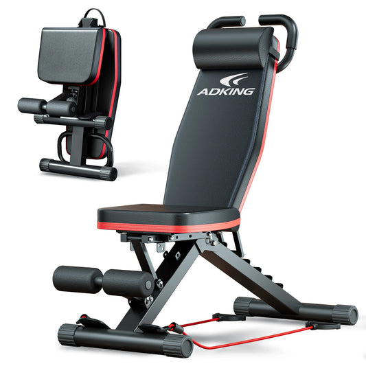 Adjustable Weight Bench With Folding Incline Decline For Home Gym