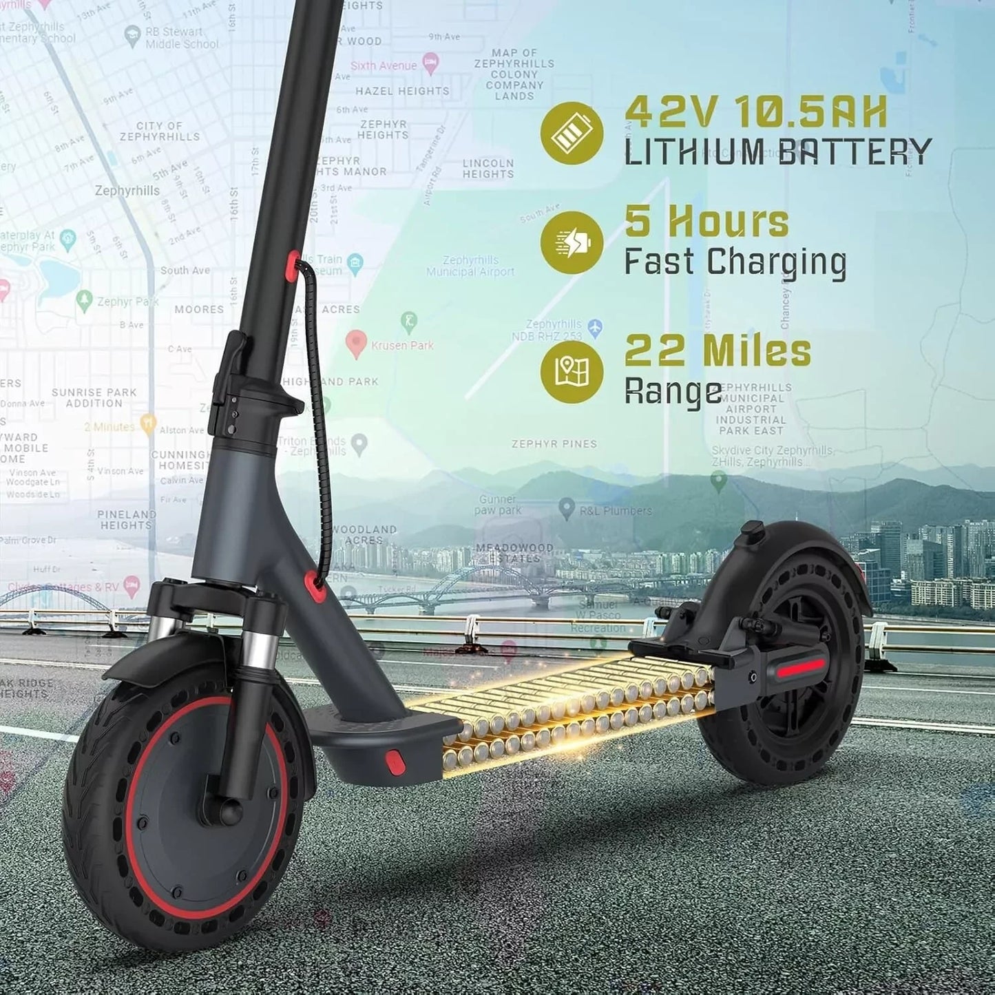 AOVOPRO TMAX Electric Scooter 500W Shock Absorbing Foldable
