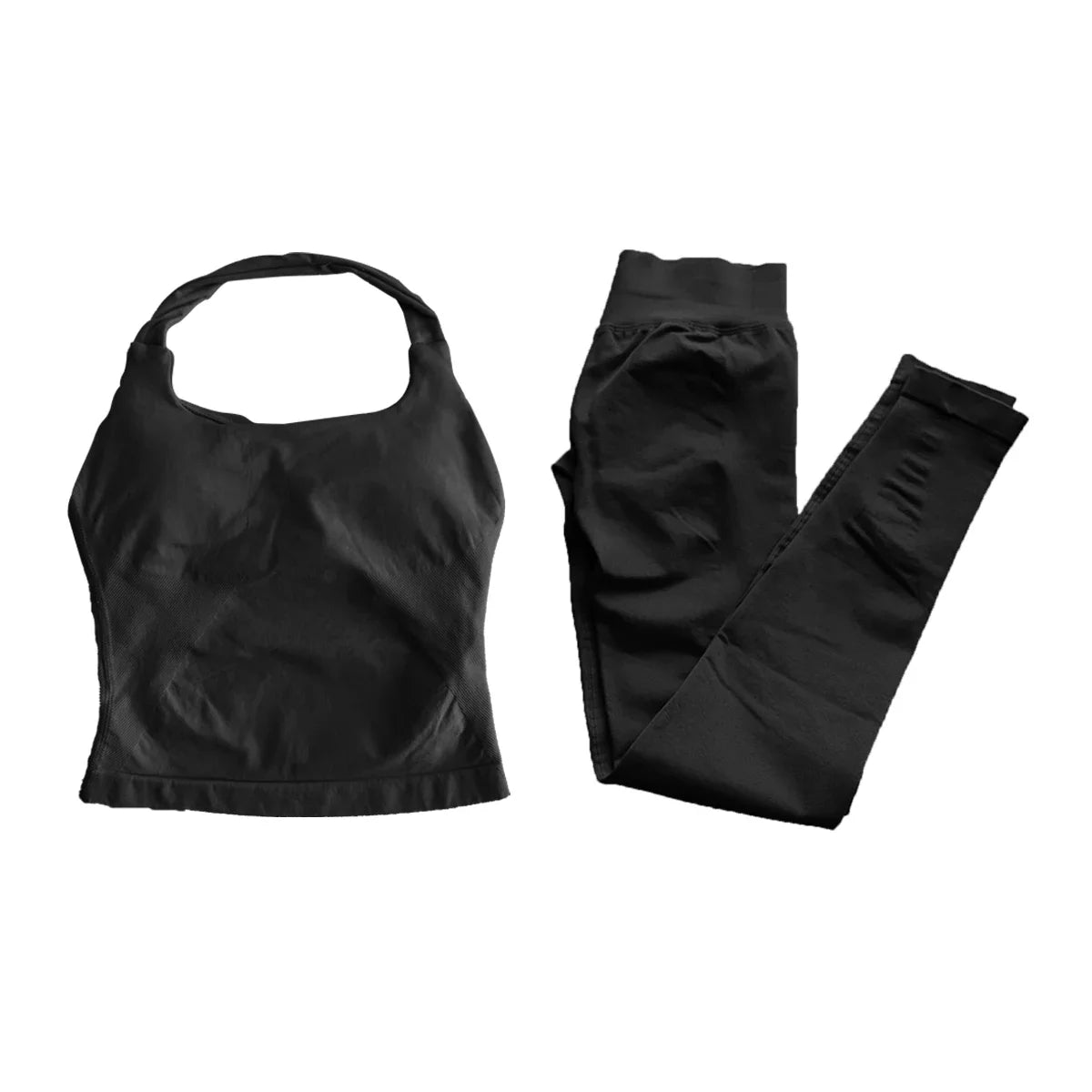Impact Fitness Halter Top Set With High Waist Leggings