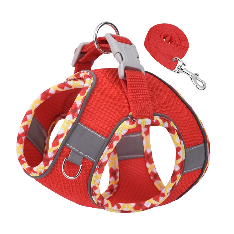 Mesh Breathable Vest Harness for Small Medium Dogs and Cats