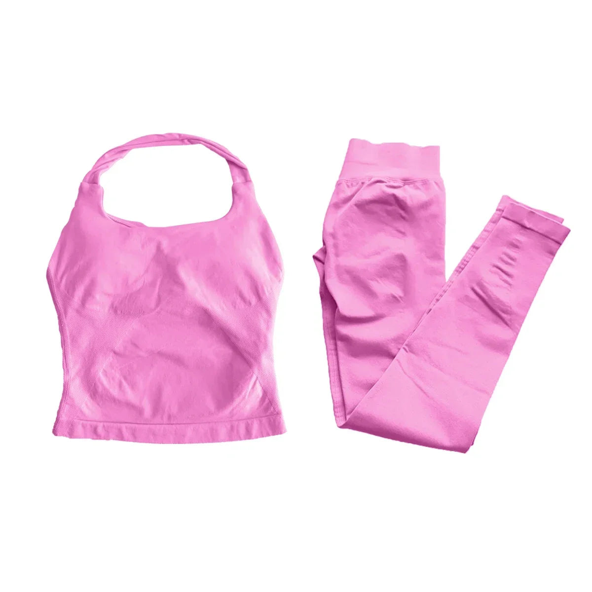 Impact Fitness Halter Top Set With High Waist Leggings