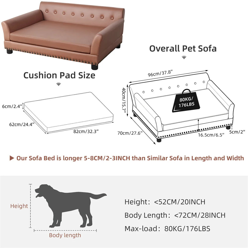BORWART Premium Heavy-Duty Pet Sofa Bed For Dogs And Cats