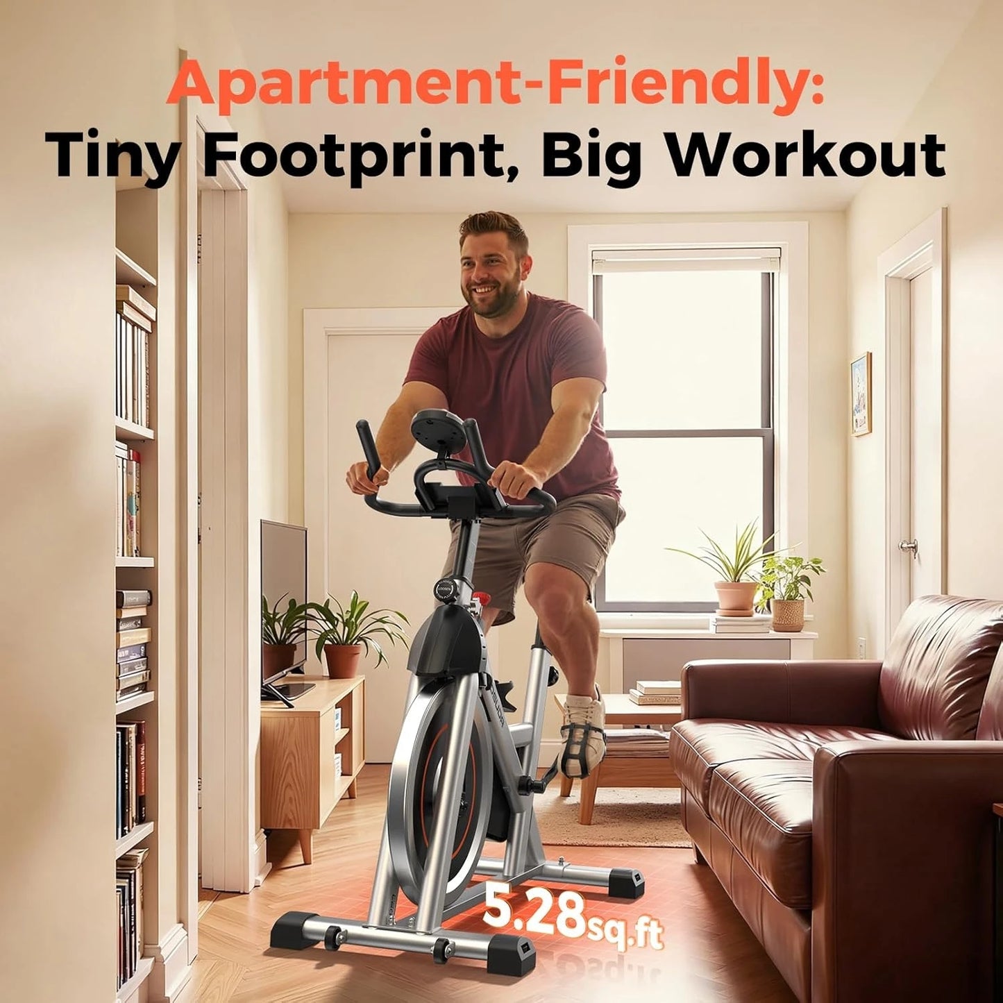 YOSUDA Exercise Bike With App Bluetooth Connectivity Magnetic Resistance