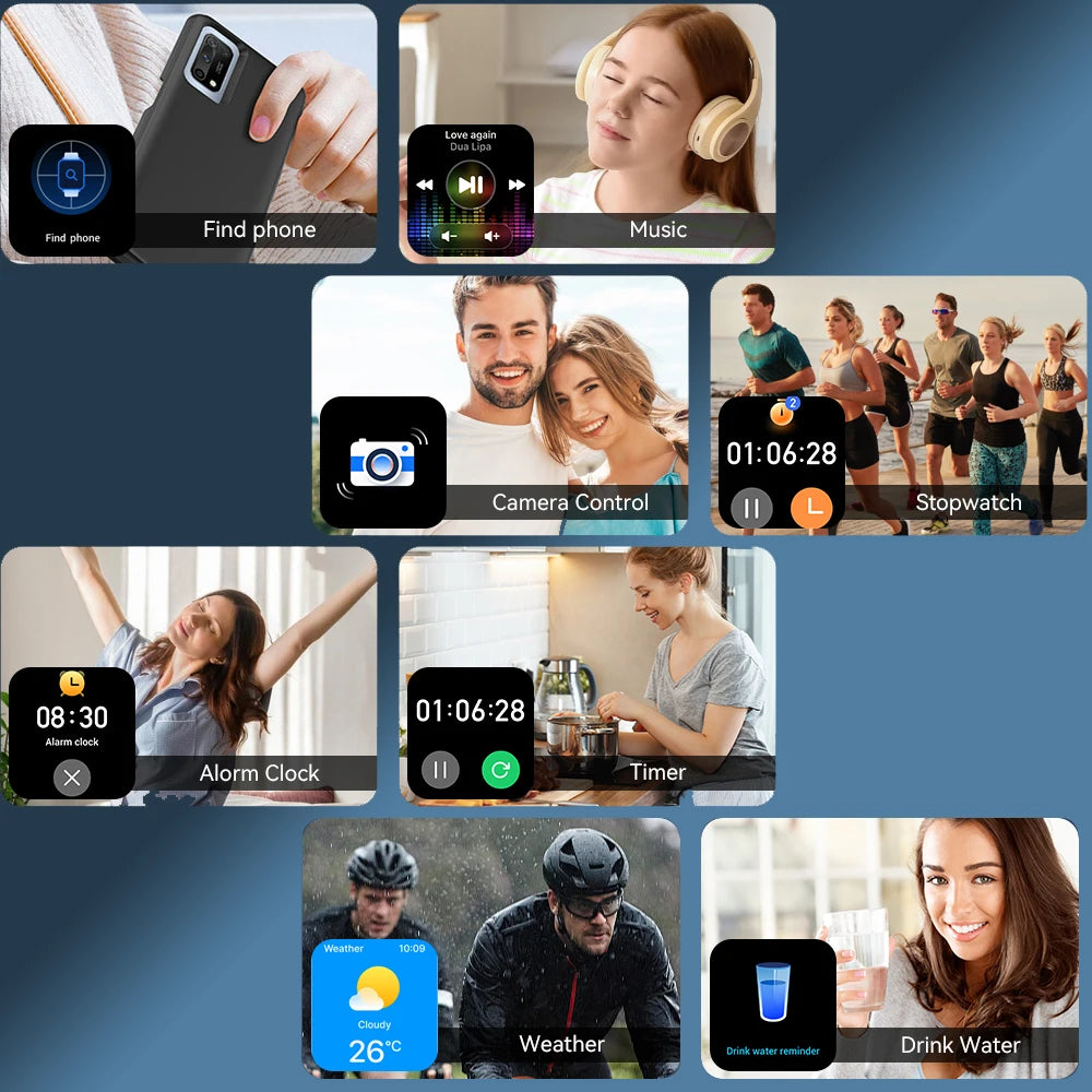 SENBONO Smart Watch IP68 Waterproof Fitness Tracker Android iOS