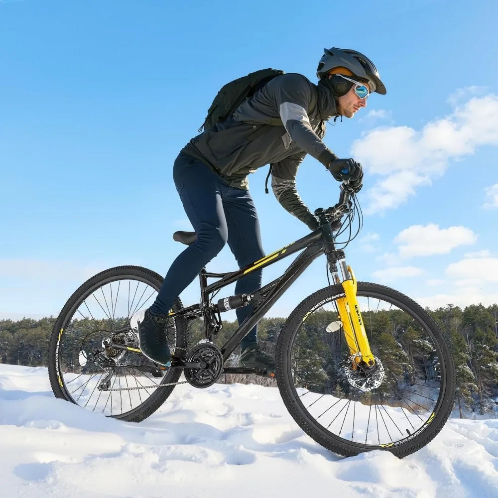 Mountain Bike Dual Suspension With 24 Speed Aluminum Frame