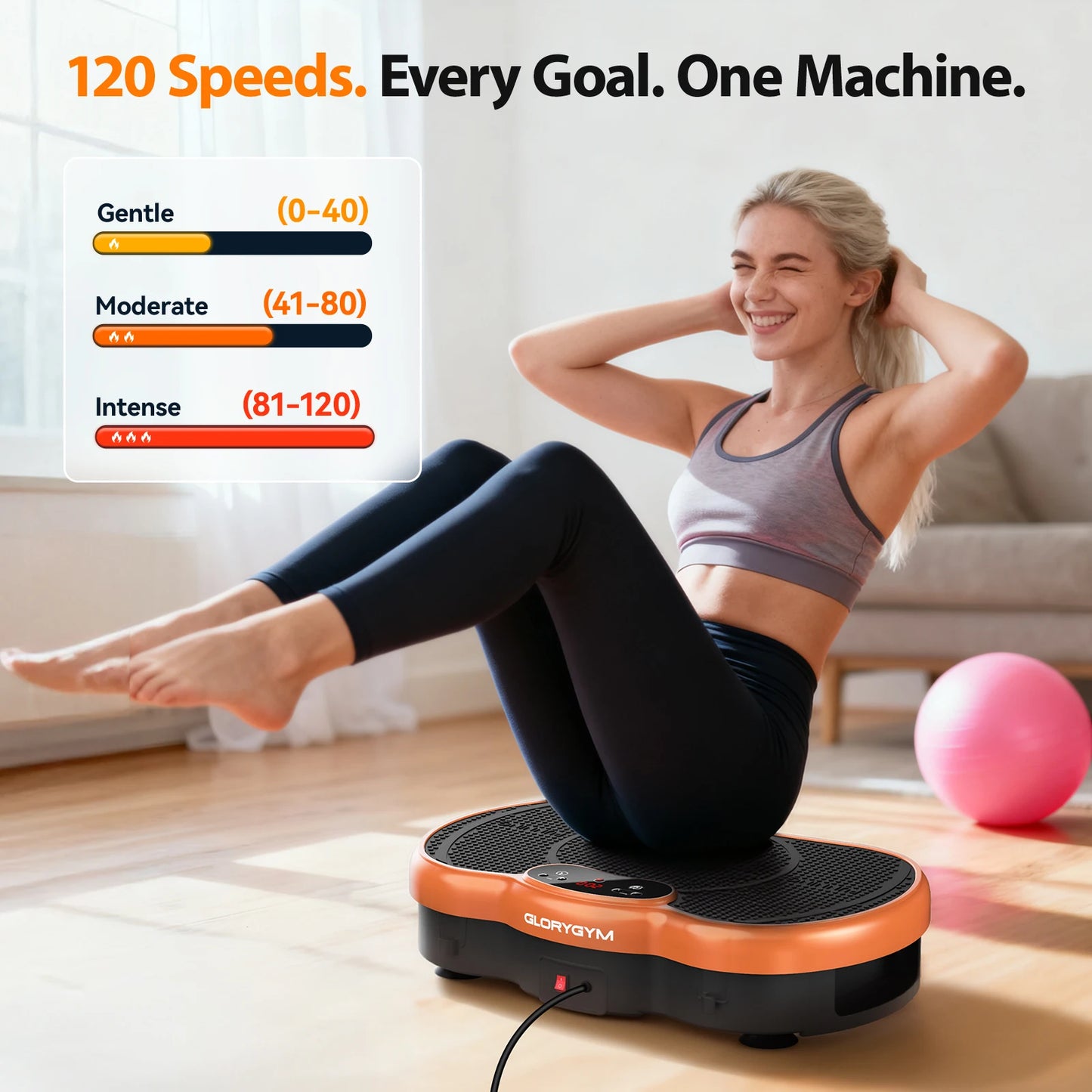 Vibration Plate Exercise Machine With Bluetooth And Remote Control