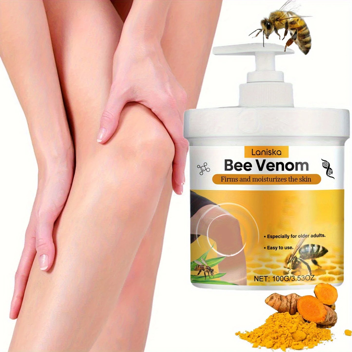 Bee Venom Joint Massage Cream Turmeric Arnica Hydrates Skin