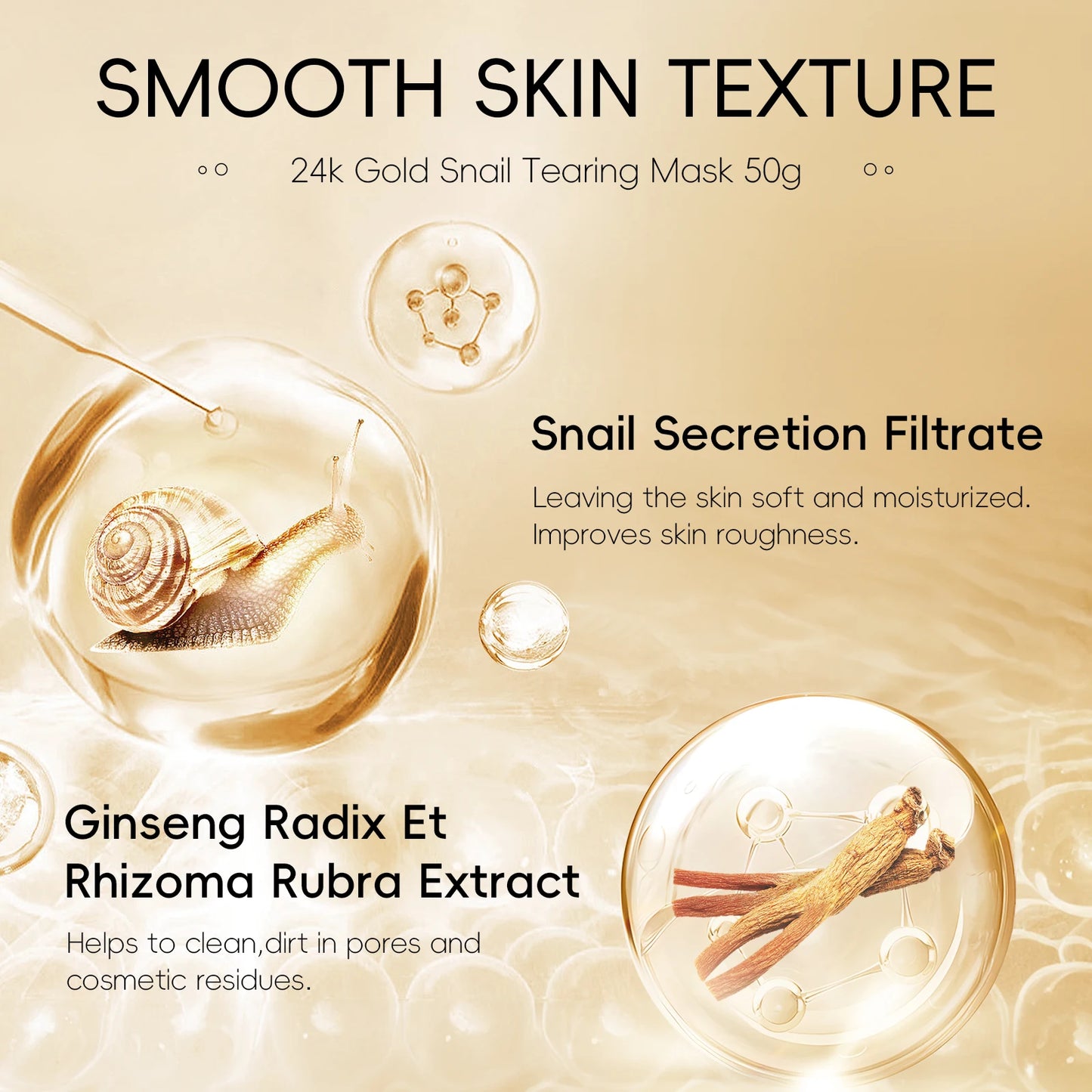 Laikou 24K Gold Snail Peel Off Mask For Pore Cleansing