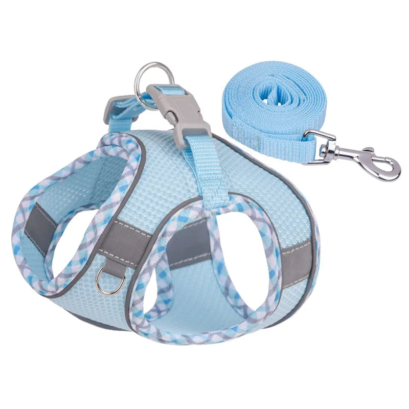 Mesh Breathable Vest Harness for Small Medium Dogs and Cats