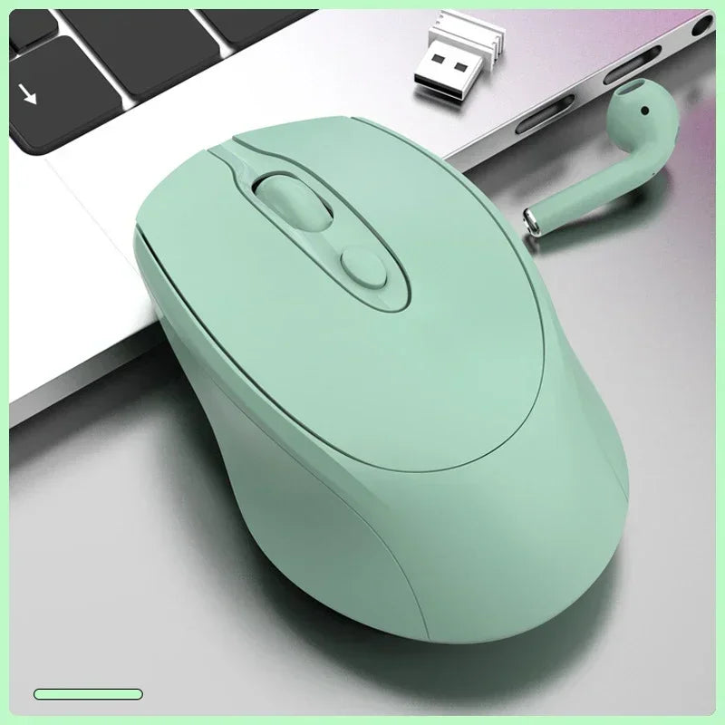 Wireless Rechargeable Bluetooth 2.4G Silent Mouse For PC MacBook Tablet