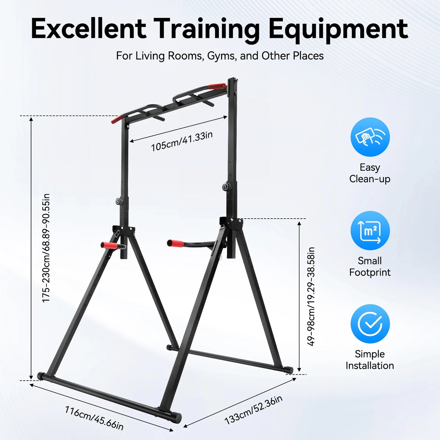 Height Adjustable Free Standing Pull Up Bar 440 Lb Capacity
