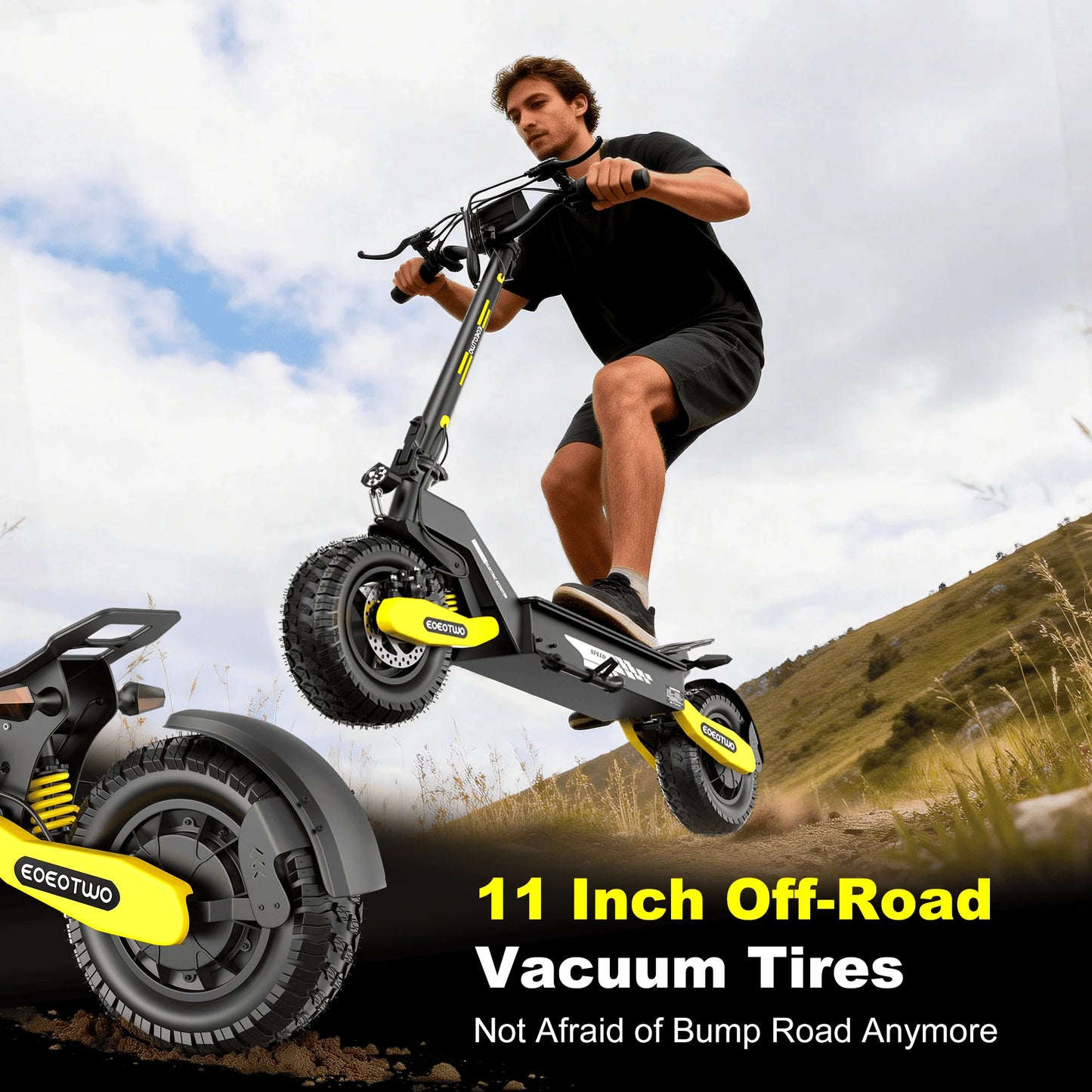 EOEOTWO 1200W Off Road Electric Scooter For Adults