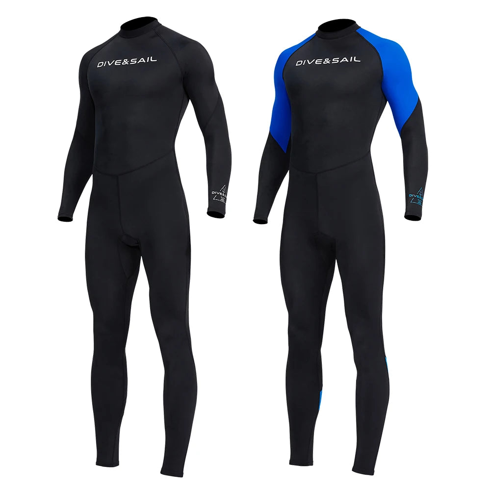 Alloet Men Diving Protection Long Sleeve Sunscreen Swimsuit