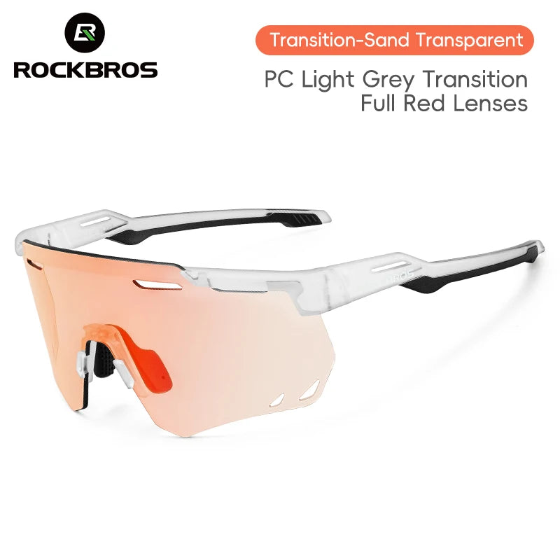 ROCKBROS Photochromic Cycling Glasses UV400 MTB Road