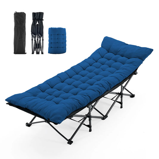 JHK Folding Camping Cot Bed Portable Lounge Chair Outdoor